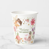 妖精誕生日魅惑された森の女の子1st誕生日 紙コップ (正面)
