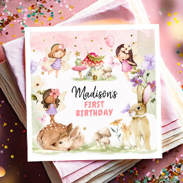 妖精誕生日1stエンチャントフォレストガールフローラ スタンダードランチョンナプキン