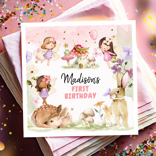 妖精誕生日1stエンチャントフォレストガールフローラ スタンダードランチョンナプキン