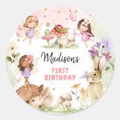 妖精誕生日1stエンチャントフォレストガールフローラ ラウンドシール (正面)