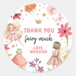 妖精誕生日1st妖精ありがとうステッカー好意 ラウンドシール