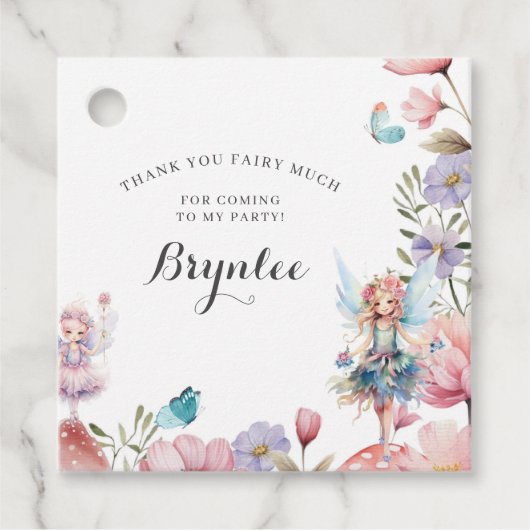 妖精誕生日、ガーデンパーティー、魅惑お洒落、 フェイバータグ (正面)