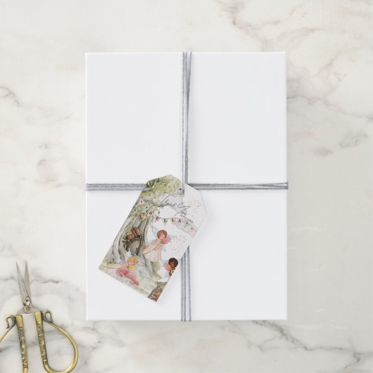 妖精誕生日 ギフトタグ (より糸付き)