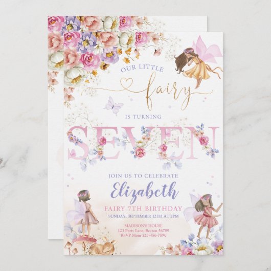 妖精誕生日 招待状 (正面/裏面)