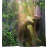 妖精踊りのライム灯 シャワーカーテン (正面)