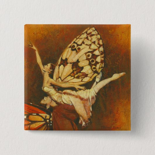 妖精踊りボタン 缶バッジ (正面)