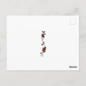 妖精金ゴールドウィングズレッドクリスマスオーナメント ポストカード (裏面)