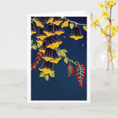 "妖精鐘"の空白のな挨拶状 カード (黄色い花)