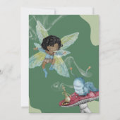 妖精集団パーティー誕生日招待状カード セーブザデート (裏面)