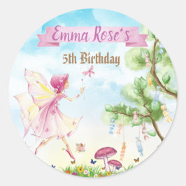 妖精魔法誕生日パーティーシール ラウンドシール