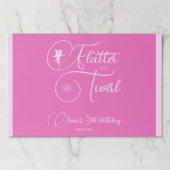 妖精25紙ピンクランチョンマット誕生日デザイン ペーパーパッド (正面)