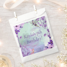 妖精7th誕生日ウォーターカラーパープルモノグラム名 フェイバーバッグ