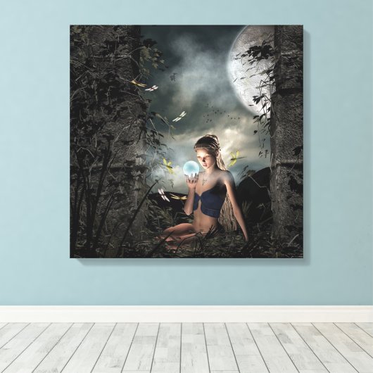 妖精 キャンバスプリント (インサイチュ (ウッドフロア))