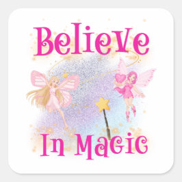 妖精&スターダストのステッカー スクエアシール