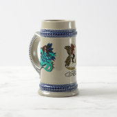 妖精、ドラゴンの妖精のコピー、妖精の月のマグを 開花して下さい ビールジョッキ (正面左)