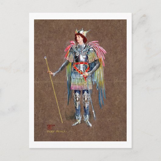 妖精《フェアリー》の王子、「雪だるま」 ポストカード (正面)