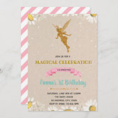 妖精《フェアリー》の誕生日の招待状 招待状 (正面/裏面)