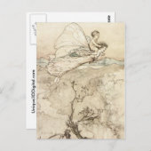 妖精《フェアリー》船のはがき ポストカード (正面/裏面)