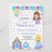 妖精&プリンセスガール兄弟姉妹招待。 招待状 (正面)