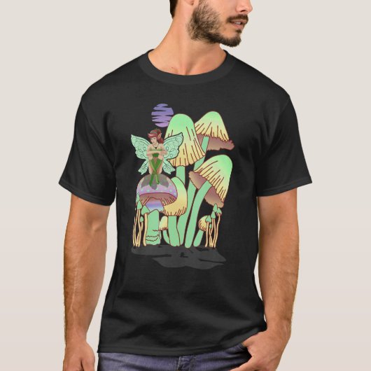 妖精+妖姫+精霊+エルフ+少女+ゴブリンコア+妖精コア Tシャツ (正面)
