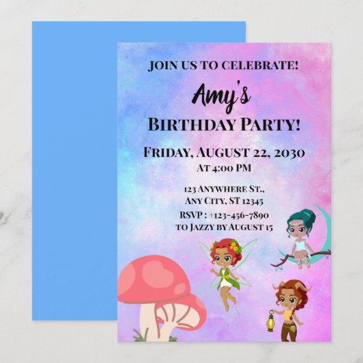 妖精 招待状 (正面/裏面)
