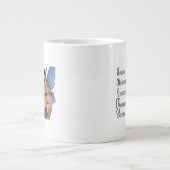 妖精、筋肉質の男性の妖精アクロスティックのマグカップ ジャンボコーヒーマグカップ (正面)