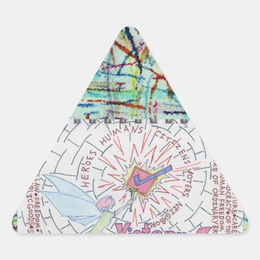 妖精/翼の勝利24有権者チェックマークスターバスト 三角形シール (正面)