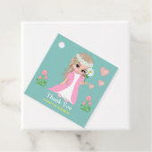 妖精&花ライトブルーのステッカーに感謝 フェイバータグ (インサイチュ)