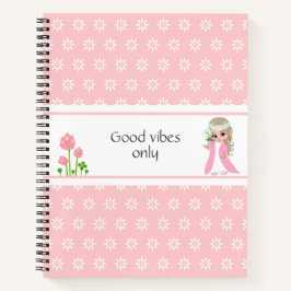 妖精&花onライトピンク ノートブック