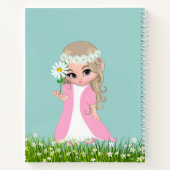 妖精&花onライトブルー ノートブック (裏面)