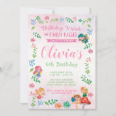 妖精、魔法の誕生日招待状 招待状 (正面)