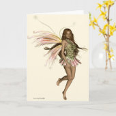 妖精Iのアンティーク カード (黄色い花)