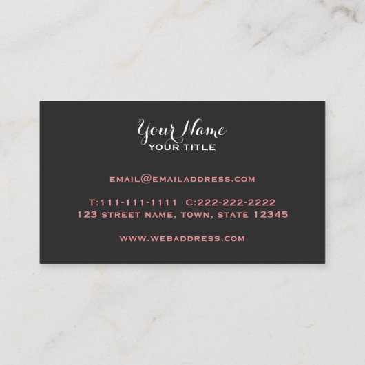 妖蝶 - 紫とピンク 名刺 (裏面)