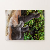 妙に楽しい小さな灰色のカワウソ ジグソーパズル (横)