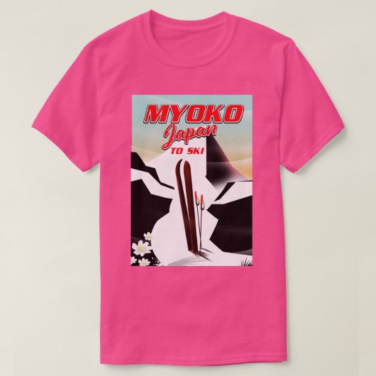 妙高ジャパンスキーポスター Tシャツ (デザイン正面)