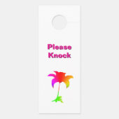 妨げないでください / ノックしてください フローラル ホワイト    ドアノブサイン (裏面)