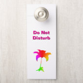 妨げないでください / ノックしてください フローラル ホワイト    ドアノブサイン (ノブ)