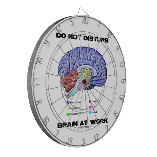妨げないで下さい仕事(解剖ユーモア)で頭脳を ダーツボード (正面左)