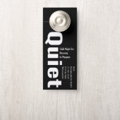 妨げないで クワイエット ブライズビューティーパーティー ブラック ドアノブサイン (ノブ)