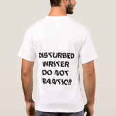 妨げられた作家のTシャツ Tシャツ (裏面)