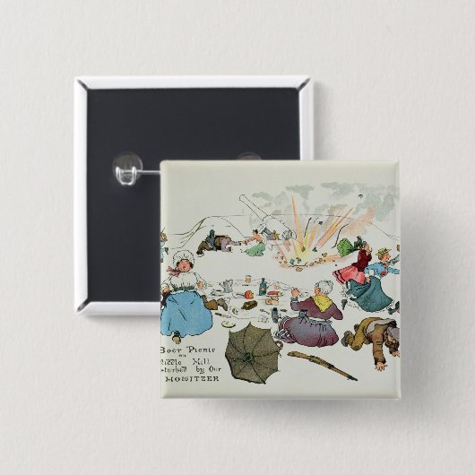 妨げられる中間の丘のボーア人のピクニック 缶バッジ (正面&裏面)