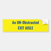 妨げる物がない出口の通路-印 バンパーステッカー (正面)