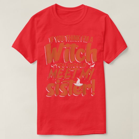 妹おもしろいのハロウィーン私の魔女Siに会う Tシャツ (デザイン正面)