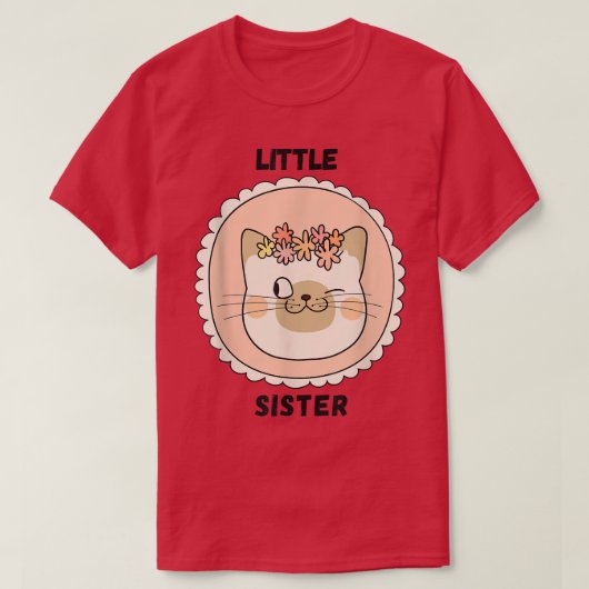 妹おもしろい猫カラフルピンク猫Tシャツ Tシャツ (デザイン正面)