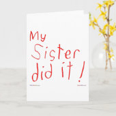 妹がやった！グリーティングカード カード (黄色い花)