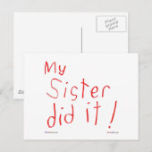 妹がやった！ポストカード ポストカード (正面/裏面)