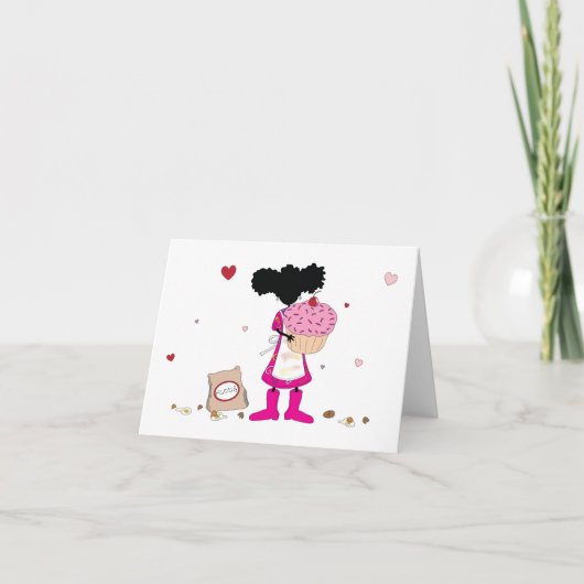 妹がケーキを焼く カード (正面)