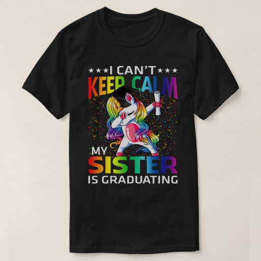 妹がユニコーン保を卒業するのは落ち着かない Tシャツ (デザイン正面)