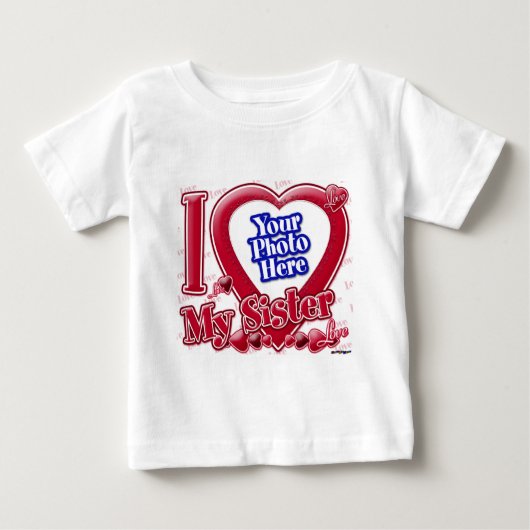 妹が大好きなの - ハートの写真 ベビーTシャツ (正面)