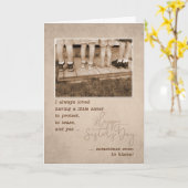 妹が誕生日ヴィンテージのユーモアで カード (黄色い花)